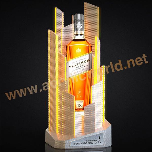 luxry led acrylic wine display wine stand