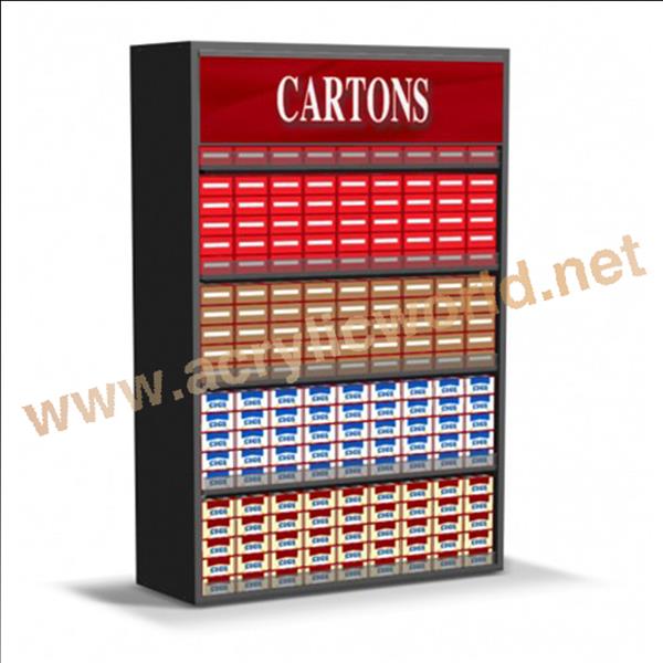 large capacity acrylic display shelf for cigarette