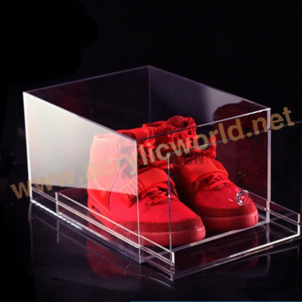 square clear acrylic shoes box