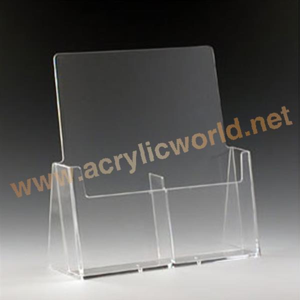 two pocket clear acrylic bank brochure holder