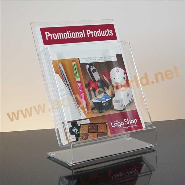 clear acrylic magazine display for office