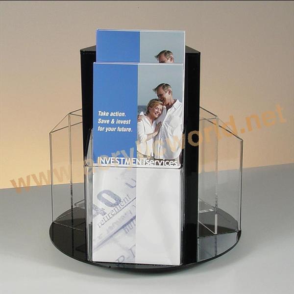 revolving pmma brochure display stand