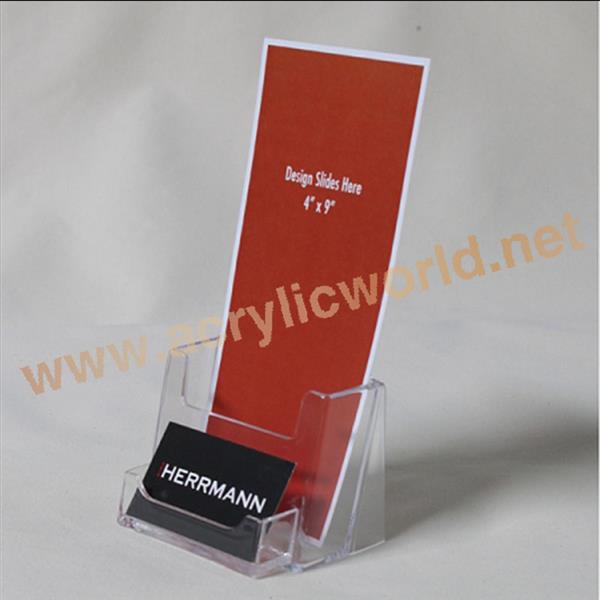 a5 tabletop brochure display holder with name card holder