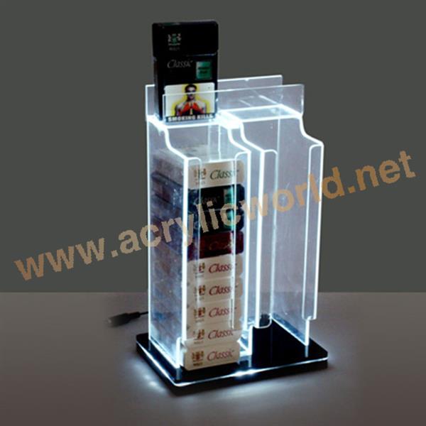 acrylic display stand brochure holder with led