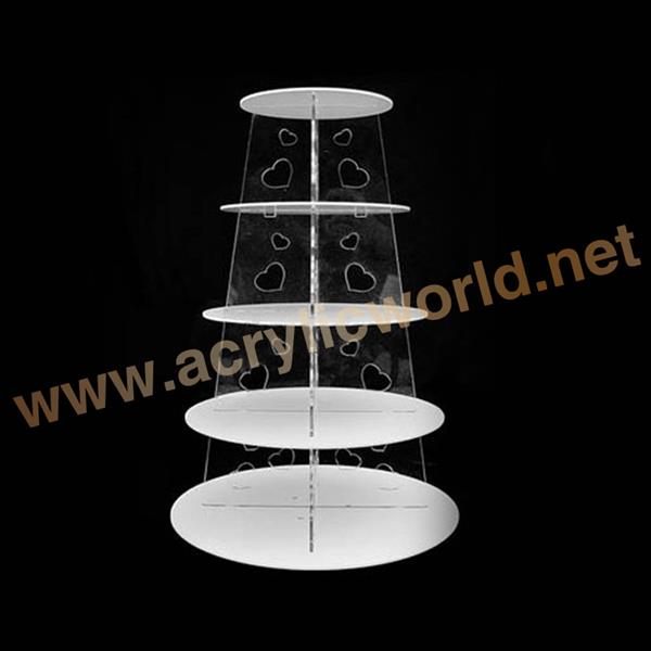 FDA and LFGB clear acrylic cake stand with drawer for sales