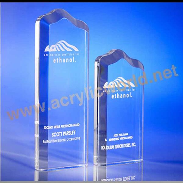 custom cut acrylic block awards