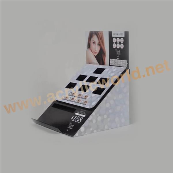black acrylic cosmetic display stand