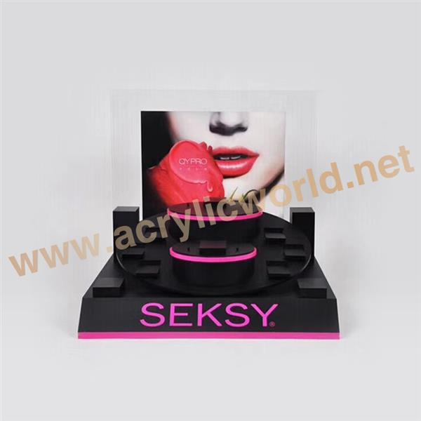 China acrylic cosmetic counter display manufacturers