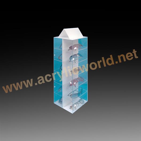 white acrylic contact lens display case for counter