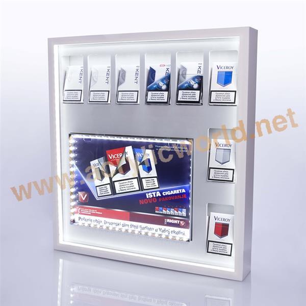 cigarette display cabinet   lucite cigarette stand         