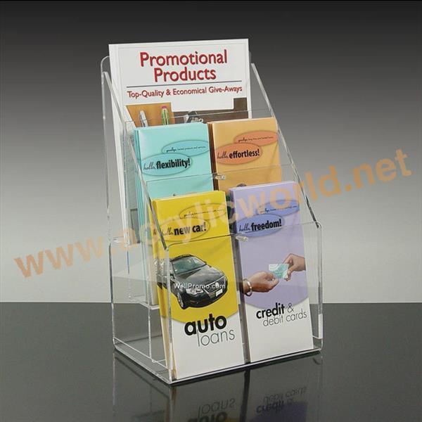 table three layers acrylic brochure display racks