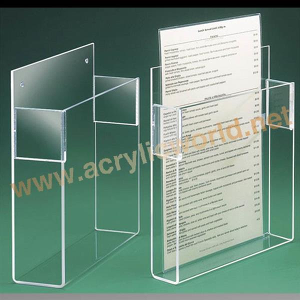 wall mounted clear acrylic a4 brochure holder