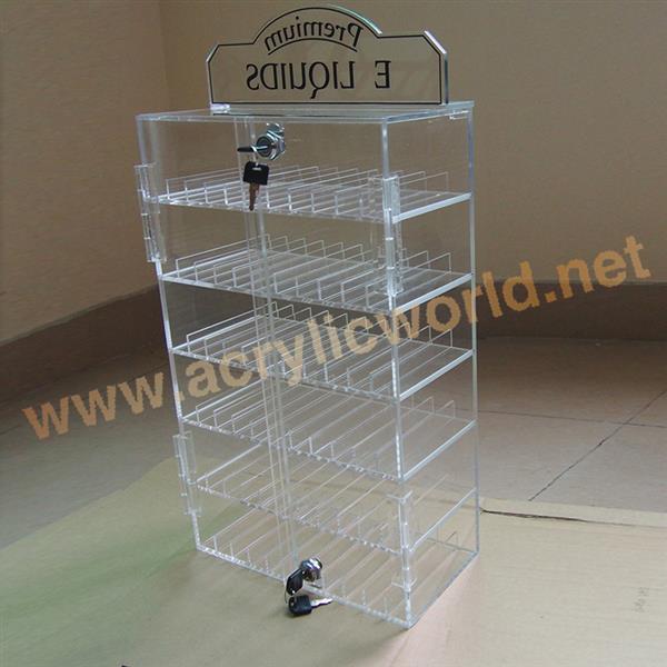 two shelves acrylic electronic cigarette display for sales