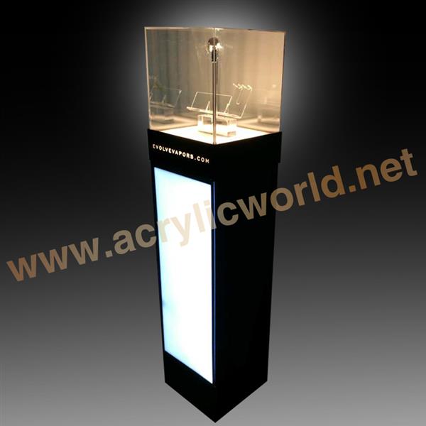 acrylic round shape electronic cigarette counter display