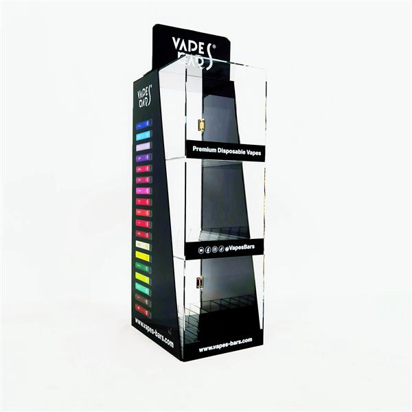 six shelves clear acrylic e cigarette display