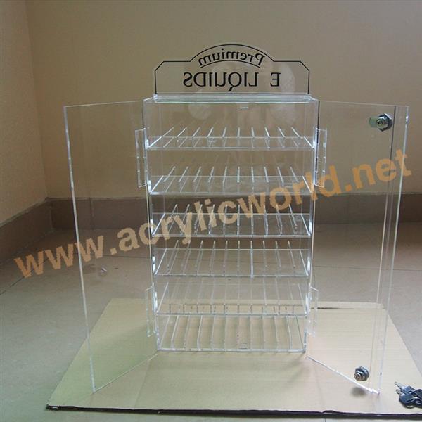 four shelves acrylic electronic cigarettes shelf