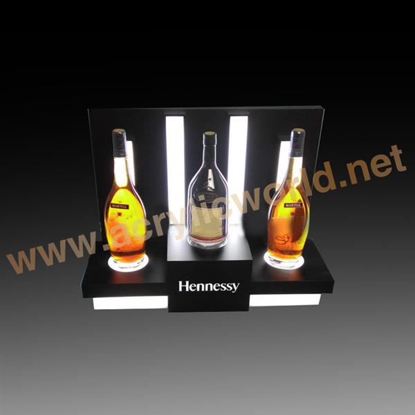 3D led single wine bottle display stand