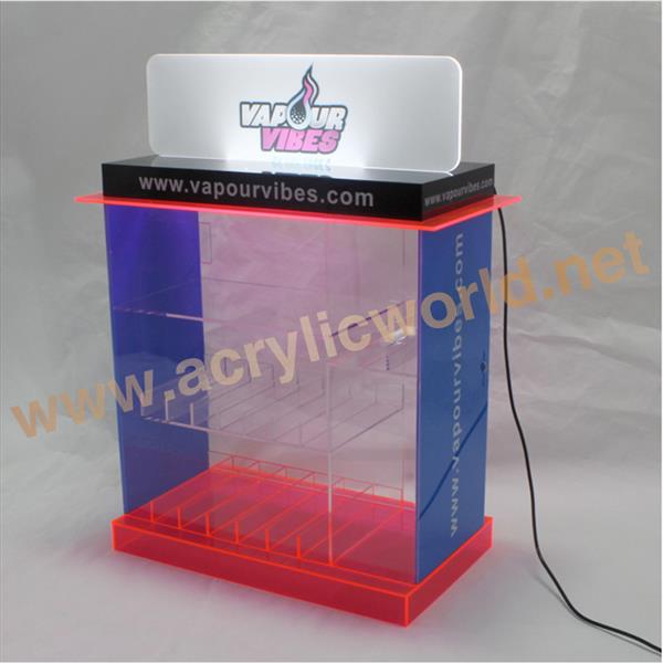 led acrylic e cigarette display stand for table